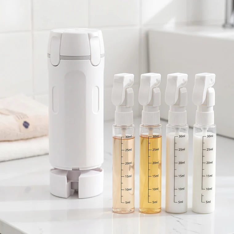 TravelFlow | Al Je Verzorgingsproducten In Één Compacte Fles
