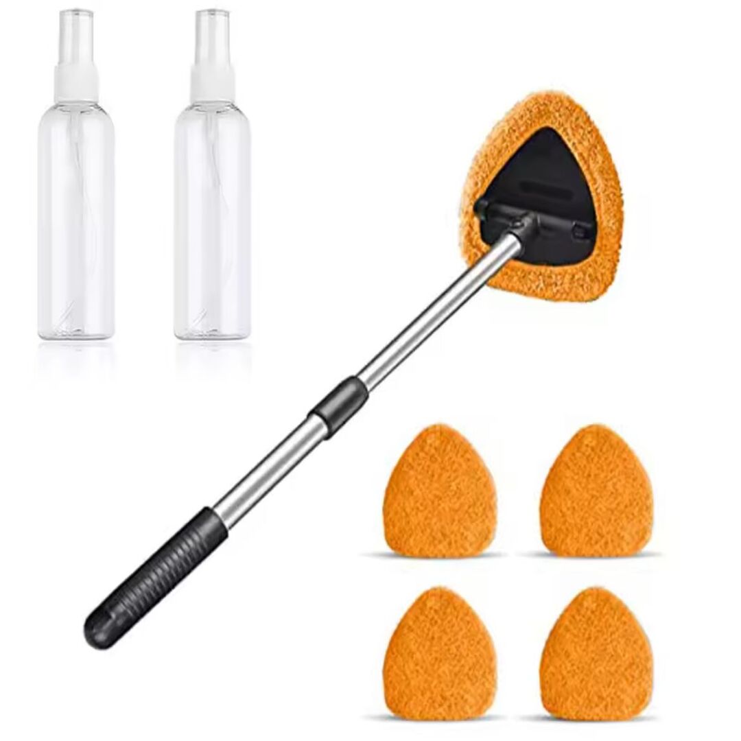 GlassMaster | Ruitenreinigingsset met Microfiber Pads voor Streeploos Schoonmaken