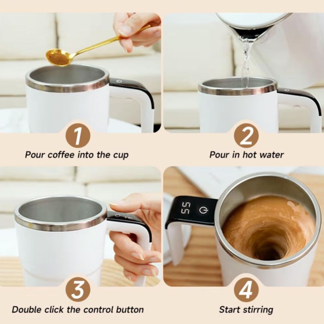 StirCup | Elektrische roermok voor klontvrije koffie en eiwitshakes