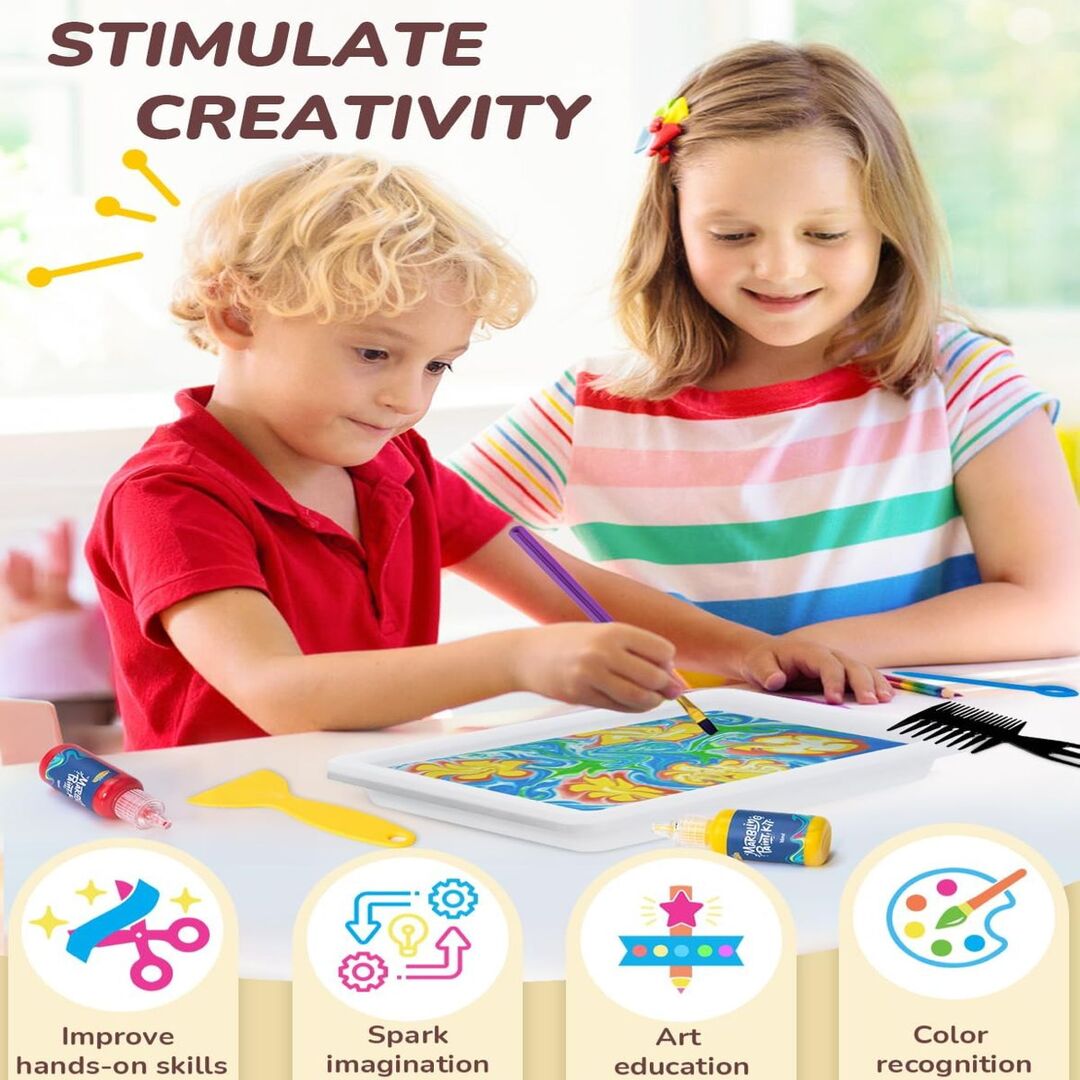MarbleArt | Creatief Waterverf Spel voor Kinderen