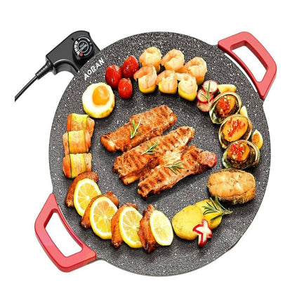 KitchenGrill | Multifunctionele Ronde Elektrogrill voor Makkelijk Grillen & Bakken