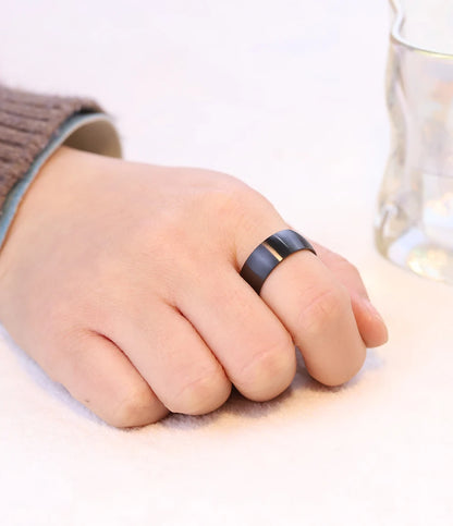 Zwarte Titanium Ringen voor Mannen en Vrouwen