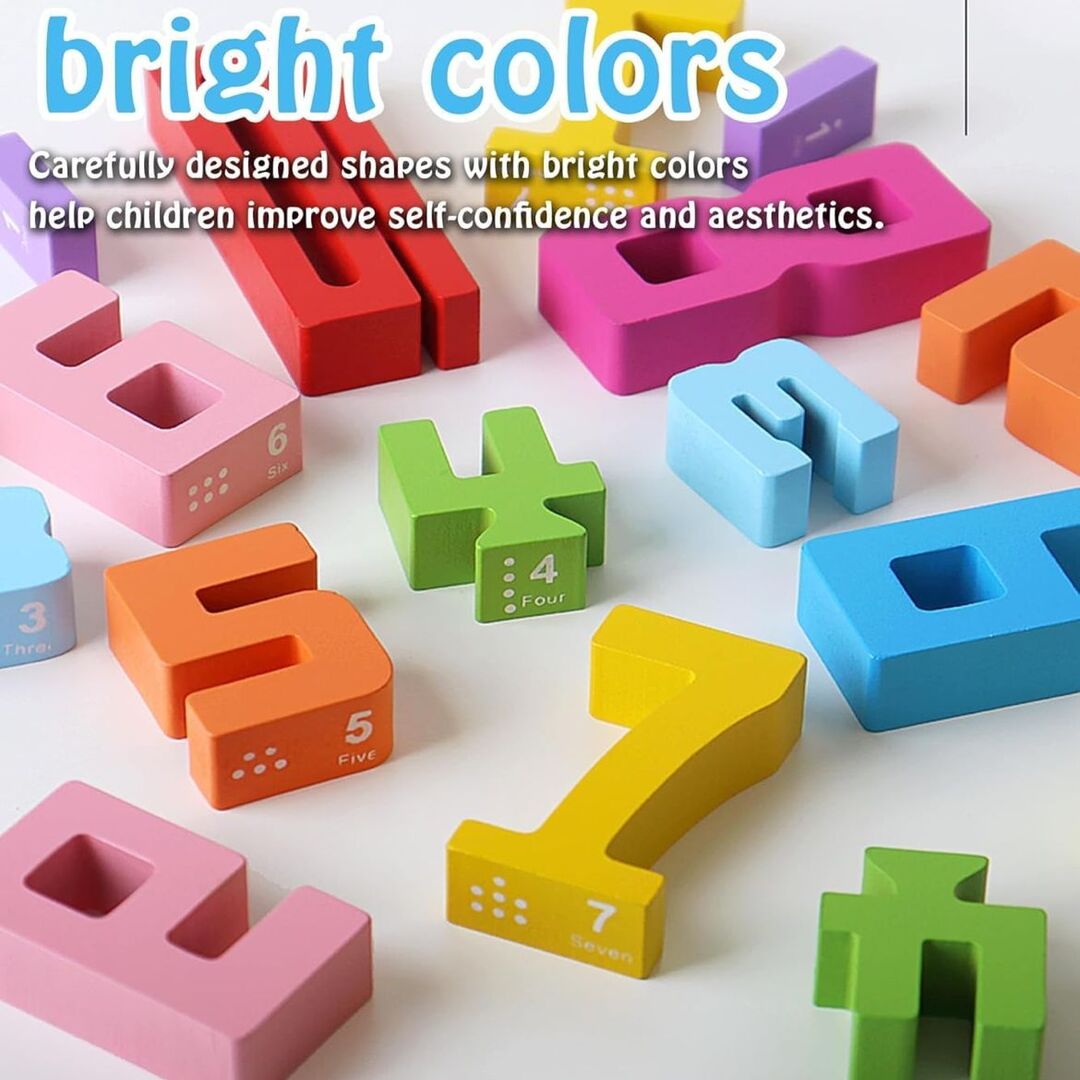 CountStack | Educatief Houten Stapelspel voor Spelenderwijs Rekenen