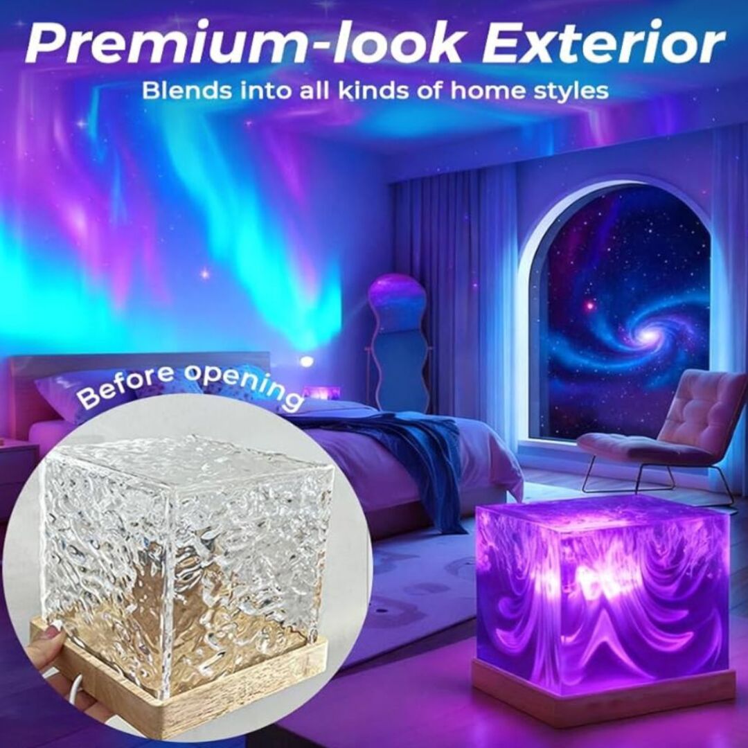 LumeGlow | 360° Projectie Lamp met 17 Kleuren voor Ontspanning en Energie