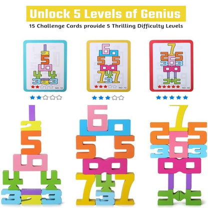 CountStack | Educatief Houten Stapelspel voor Spelenderwijs Rekenen