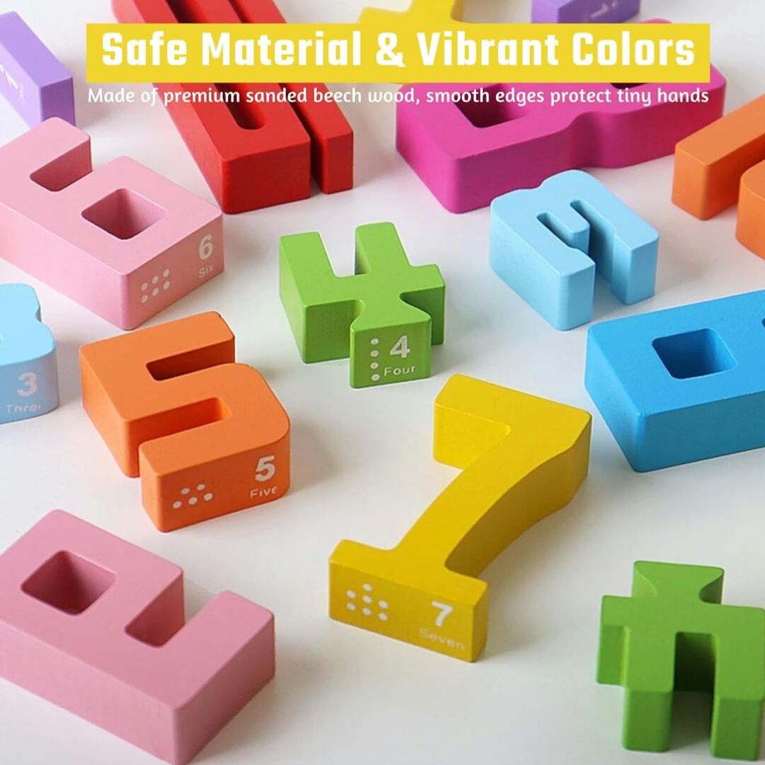 CountStack | Educatief Houten Stapelspel voor Spelenderwijs Rekenen