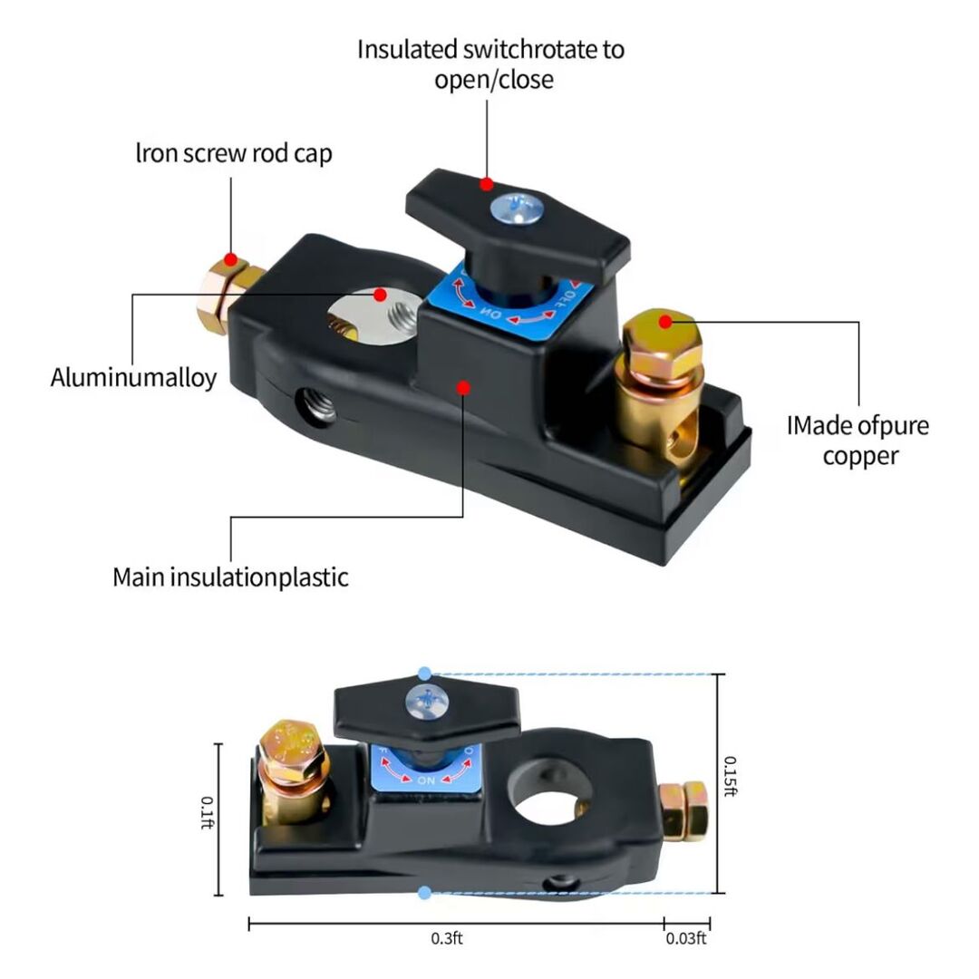 BatterySafe | Weerbestendige Accu Schakelaar voor Auto, Camper & Boot