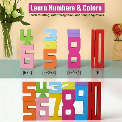 CountStack | Educatief Houten Stapelspel voor Spelenderwijs Rekenen