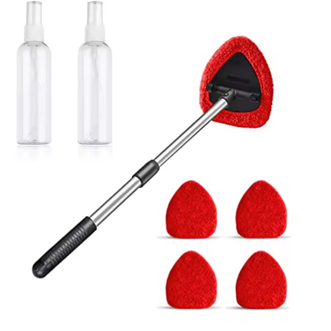 GlassMaster | Ruitenreinigingsset met Microfiber Pads voor Streeploos Schoonmaken