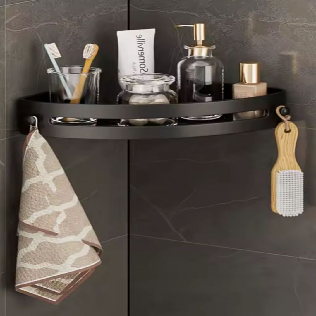 CornerRack | Stevige Hoek Organizer met Plakstrip of Schroefbevestiging