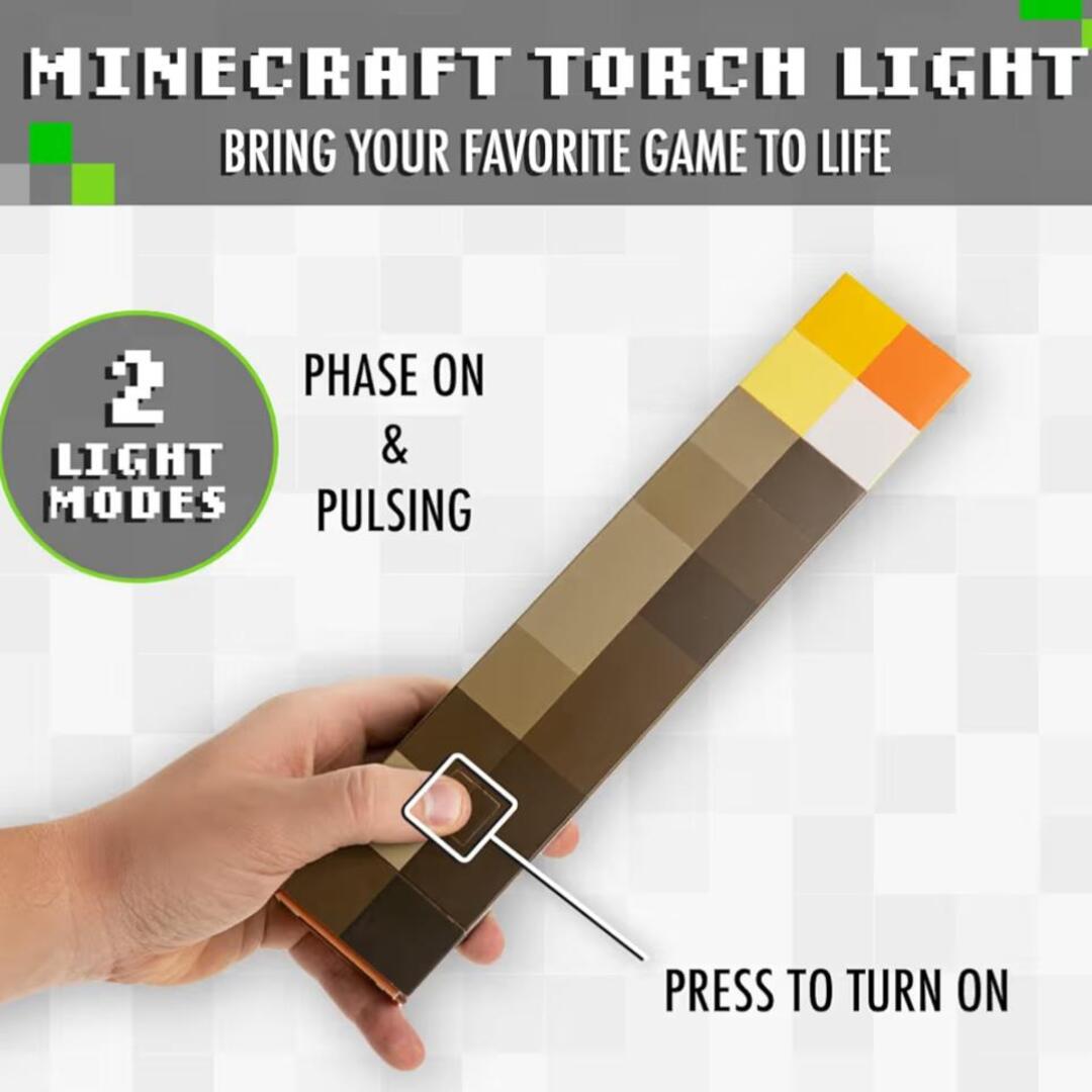 MinecraftTorch | Verlicht je Kamer met Minecraft Magie