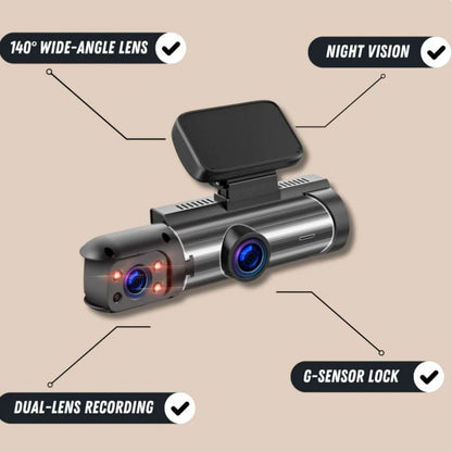 DriveGuard | 1080P Dashcam met Nachtzicht, Audio & Bewegingsdetectie