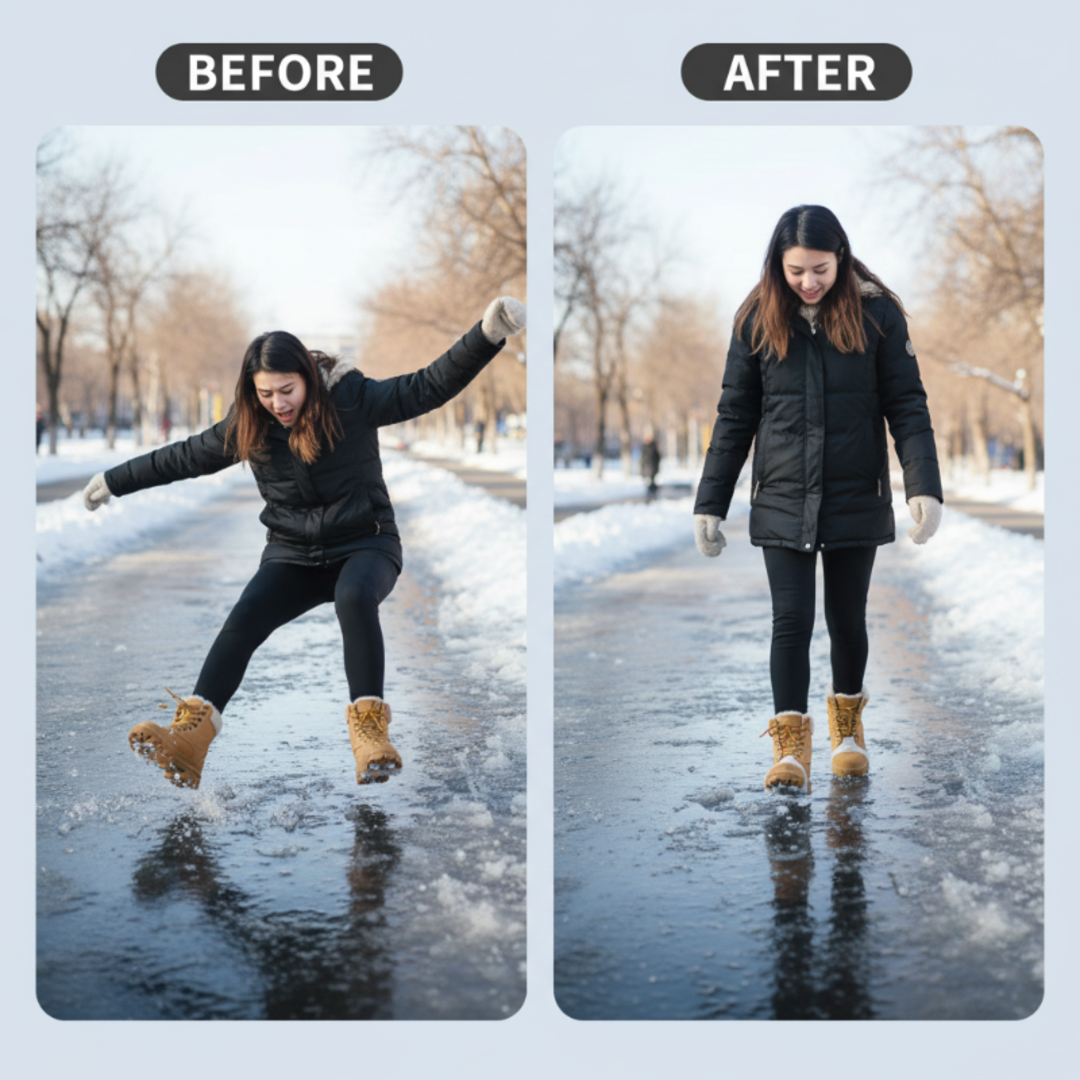 SnowSecure | Antislip Schoenhoes met 5 Stalen Spikes voor Veilige Winterstappen