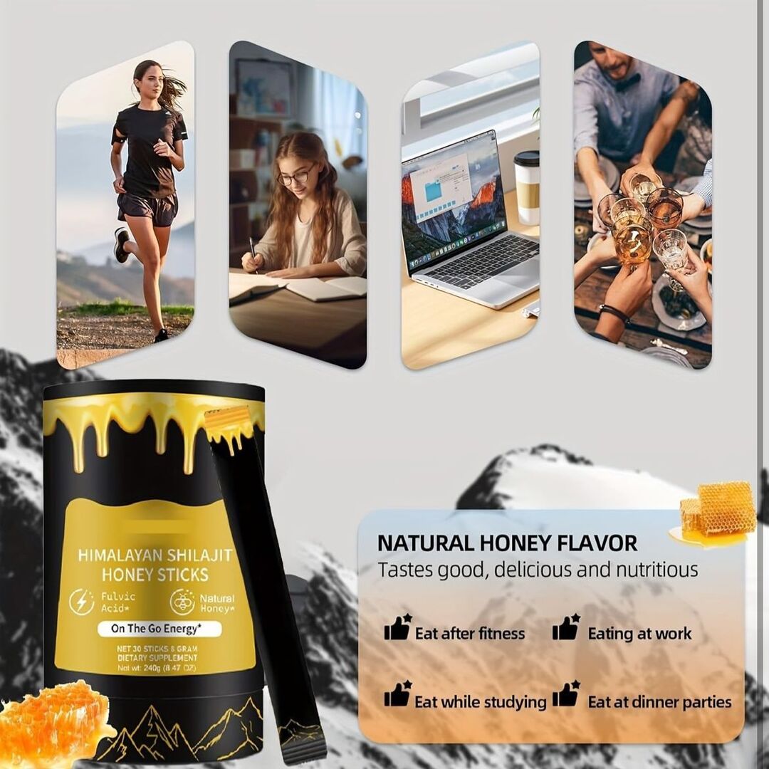 Newrish | Honingsticks met Himalaya Shilajit & Kasjmir Saffraan