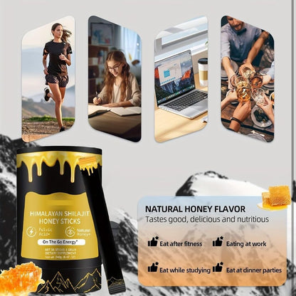 Newrish | Honingsticks met Himalaya Shilajit & Kasjmir Saffraan