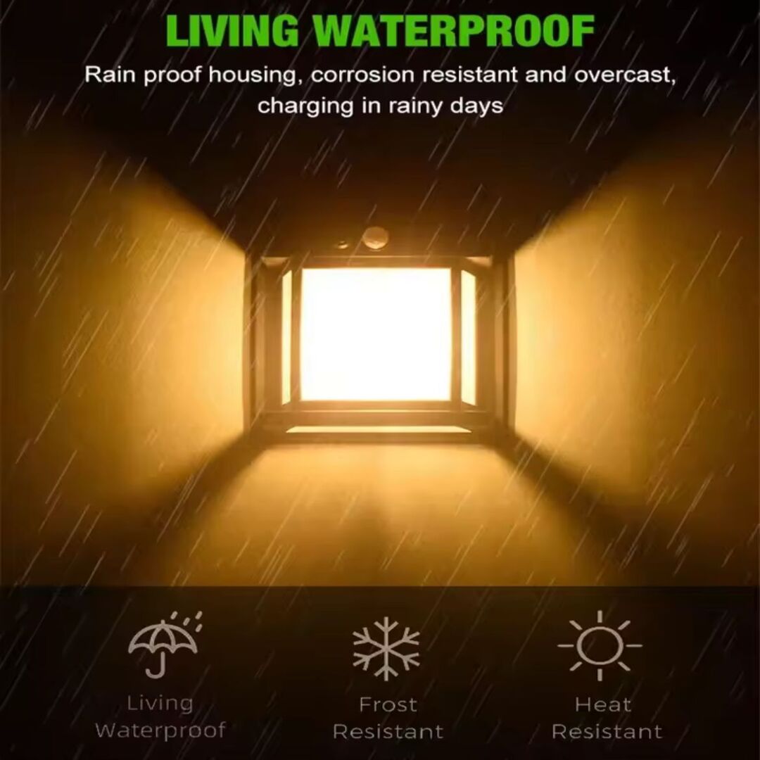 SolarSense | Beweging Sensor Zonnewandlamp voor Efficiënte Buitenverlichting