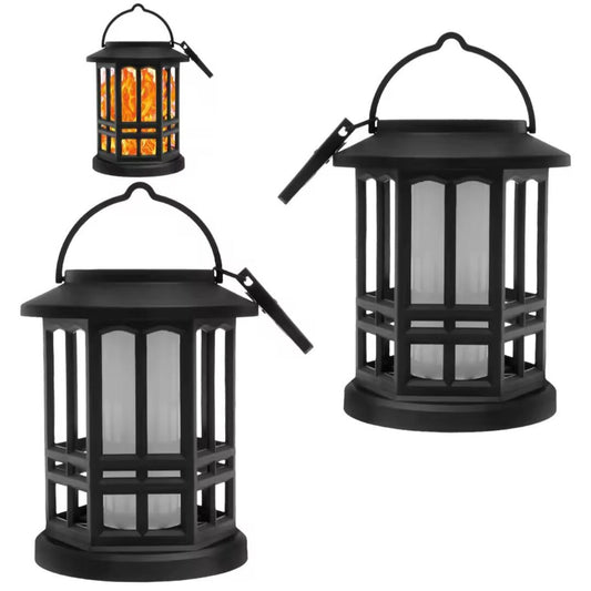 VividFlame | Solar Lantaarn met Flikkerend Vlam-effect voor Sfeervolle Tuinen