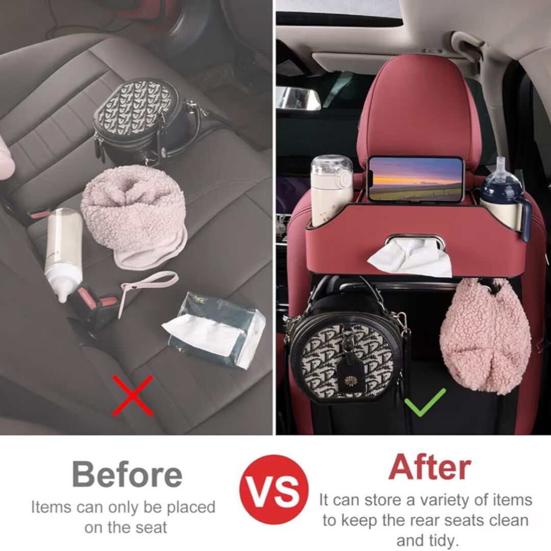 CarTidy | Luxe Auto Organizer met 4-in-1 Opbergsysteem
