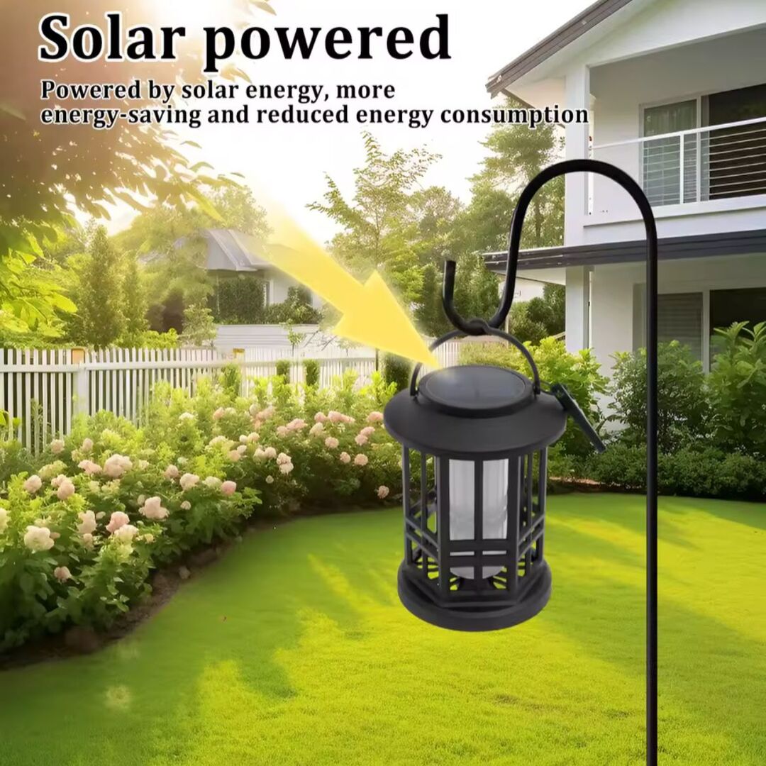 VividFlame | Solar Lantaarn met Flikkerend Vlam-effect voor Sfeervolle Tuinen