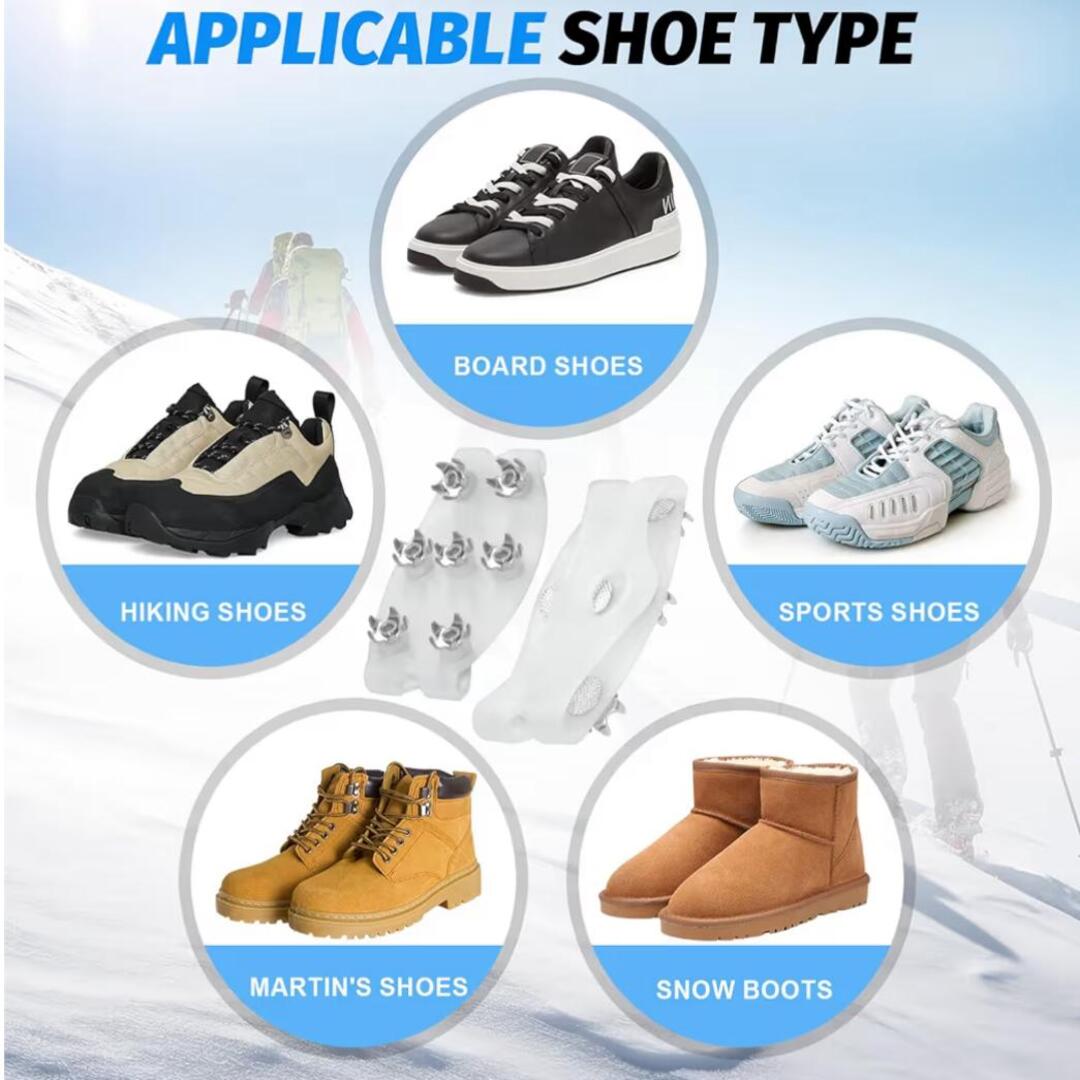 SnowSecure | Antislip Schoenhoes met 5 Stalen Spikes voor Veilige Winterstappen