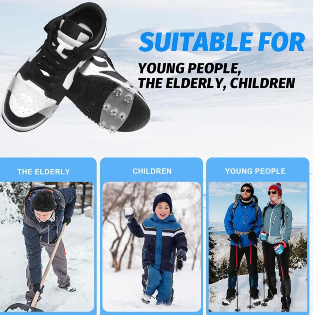 SnowSecure | Antislip Schoenhoes met 5 Stalen Spikes voor Veilige Winterstappen