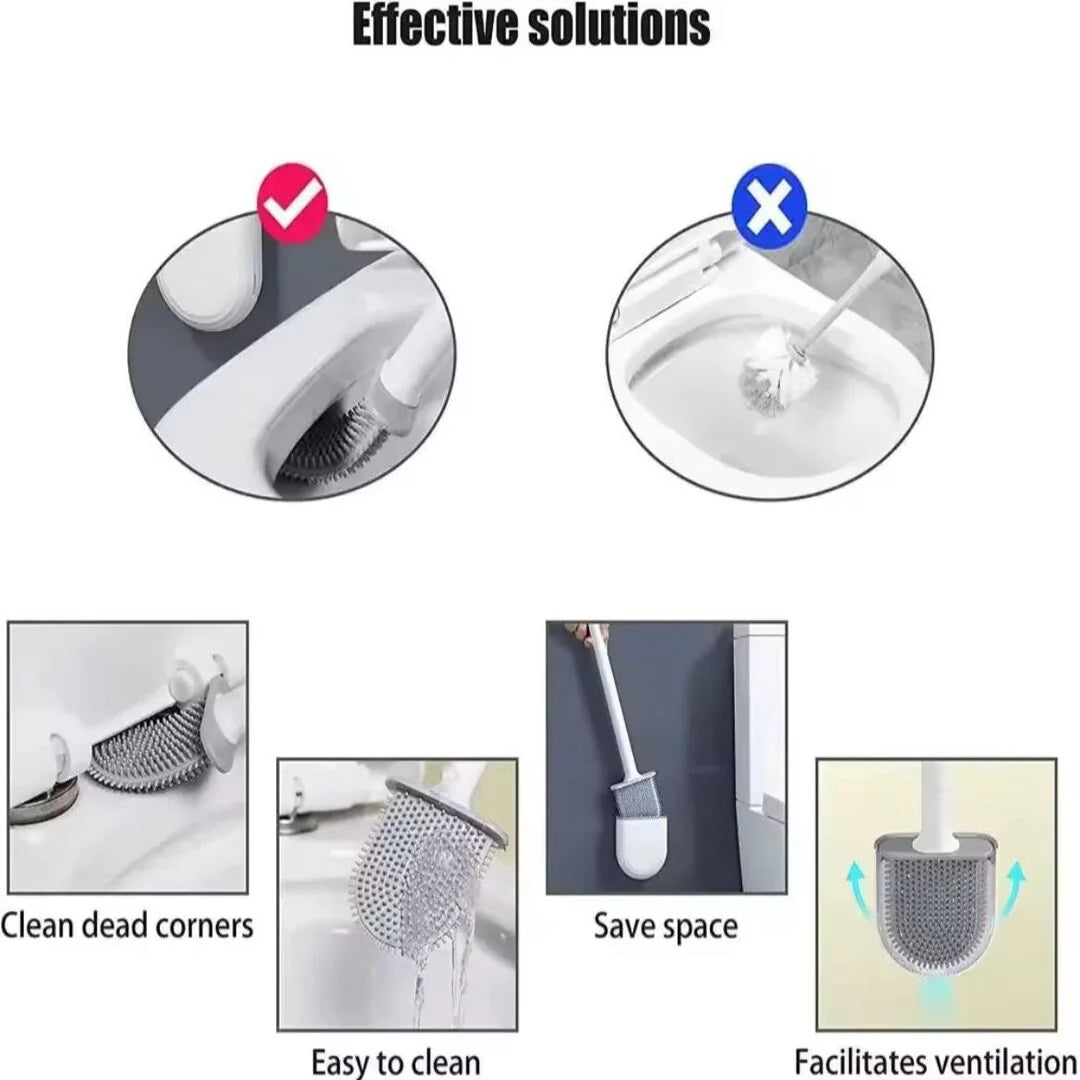 HygiClean | Moderne Siliconen Borstel voor Efficiënt Toiletschoonmaak