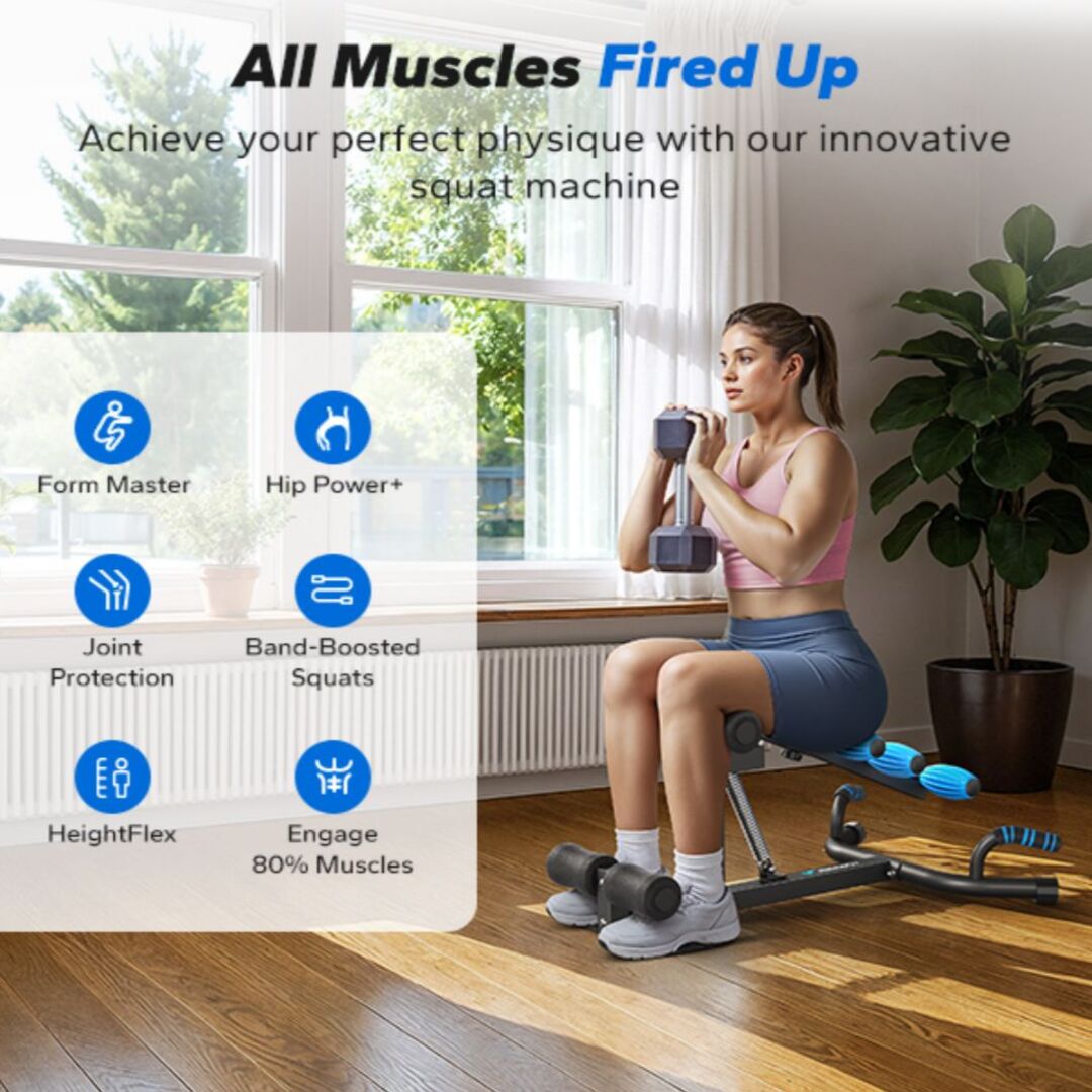 PowerForm | Verstelbare Squatmachine voor Veilig en Effectief Thuis Trainen