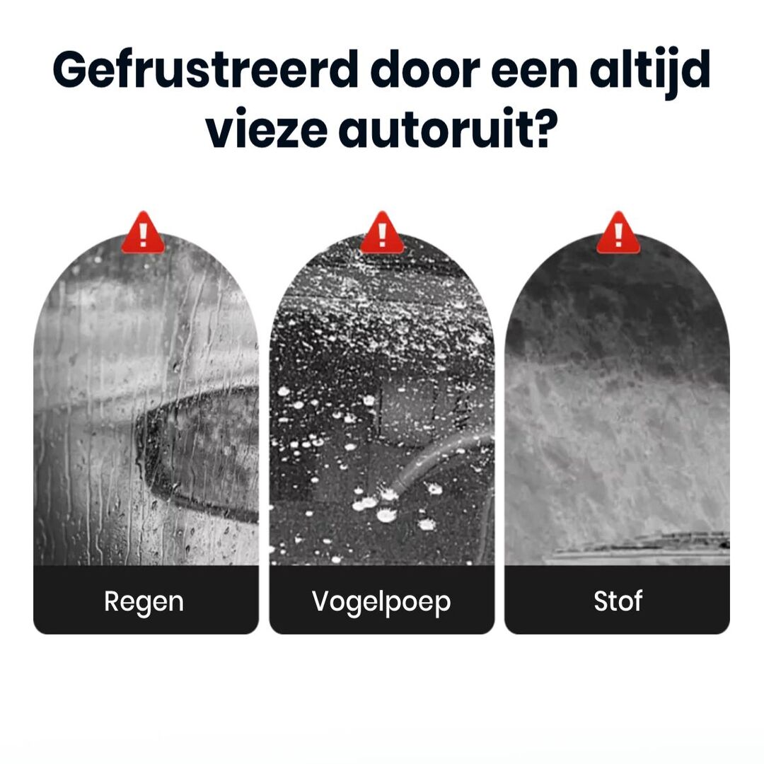 GlassMaster | Ruitenreinigingsset met Microfiber Pads voor Streeploos Schoonmaken