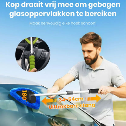 GlassMaster | Ruitenreinigingsset met Microfiber Pads voor Streeploos Schoonmaken