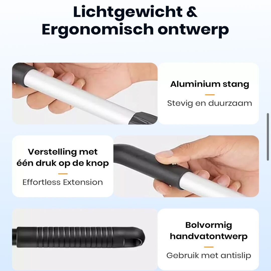 GlassMaster | Ruitenreinigingsset met Microfiber Pads voor Streeploos Schoonmaken