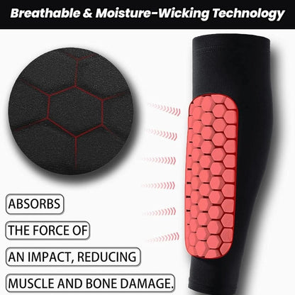SafeStrike | Ademend Voetbal Scheenbeschermer met Schokabsorberende Pads
