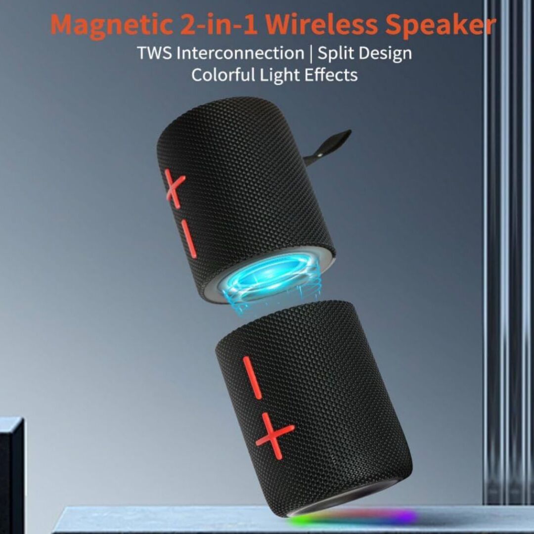 TwinBeats | Draadloze Bluetooth Luidspreker met Afneembaar Design & Krachtig 20W Geluid