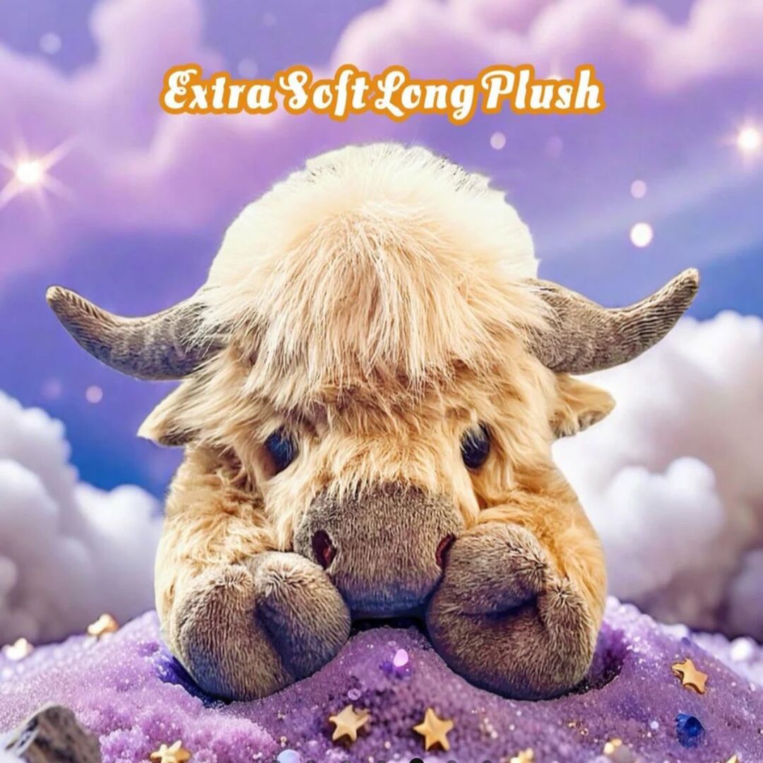 Knuffel Highland Cow met naam geborduurd of bedrukt | By Elisabeth