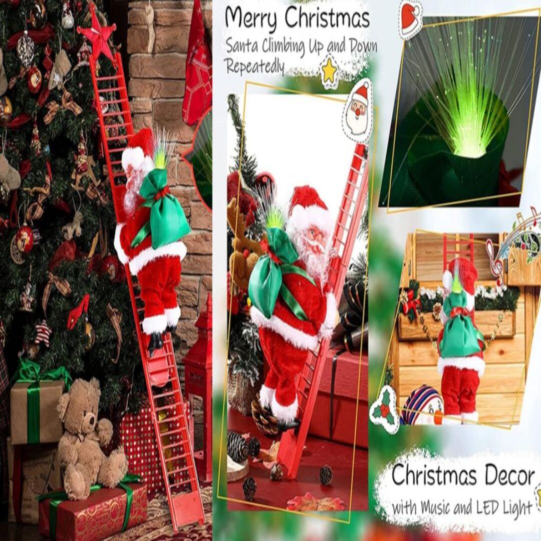 JollyClimber | Klimmende Kerstman met Muziek voor Magische Kerstdagen