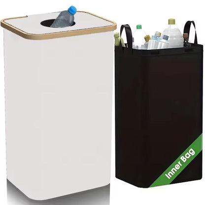EcoBin | Ruimtebesparende Recyclemand met Afneembare Zak