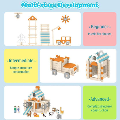 MontiBlocks | Houten Montessori Bouwblokken voor Creatief en Natuurlijk Spel
