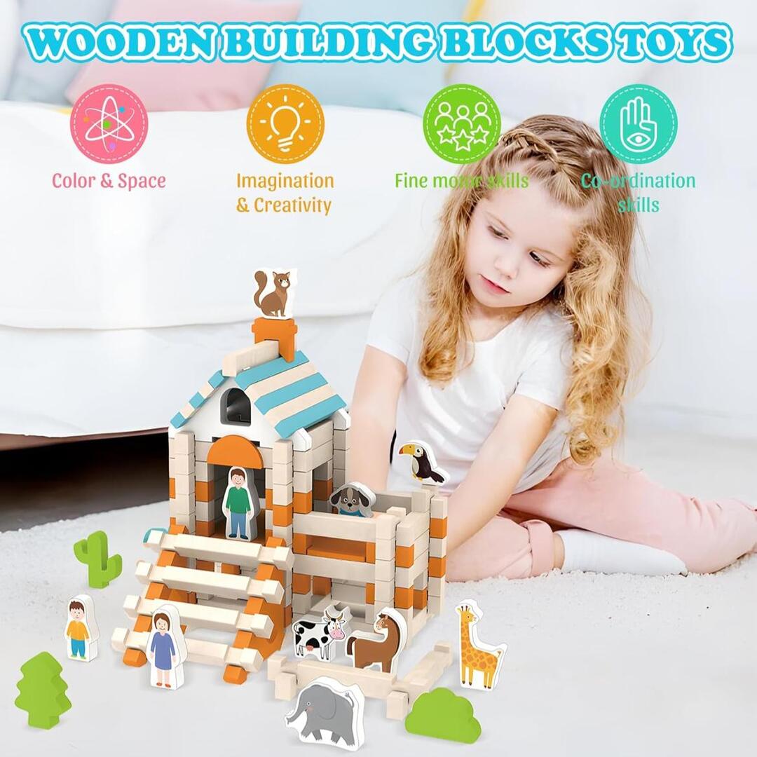 MontiBlocks | Houten Montessori Bouwblokken voor Creatief en Natuurlijk Spel