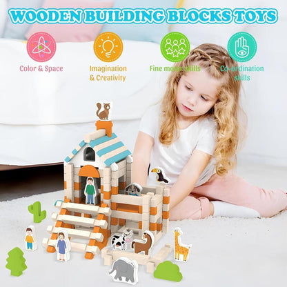 MontiBlocks | Houten Montessori Bouwblokken voor Creatief en Natuurlijk Spel