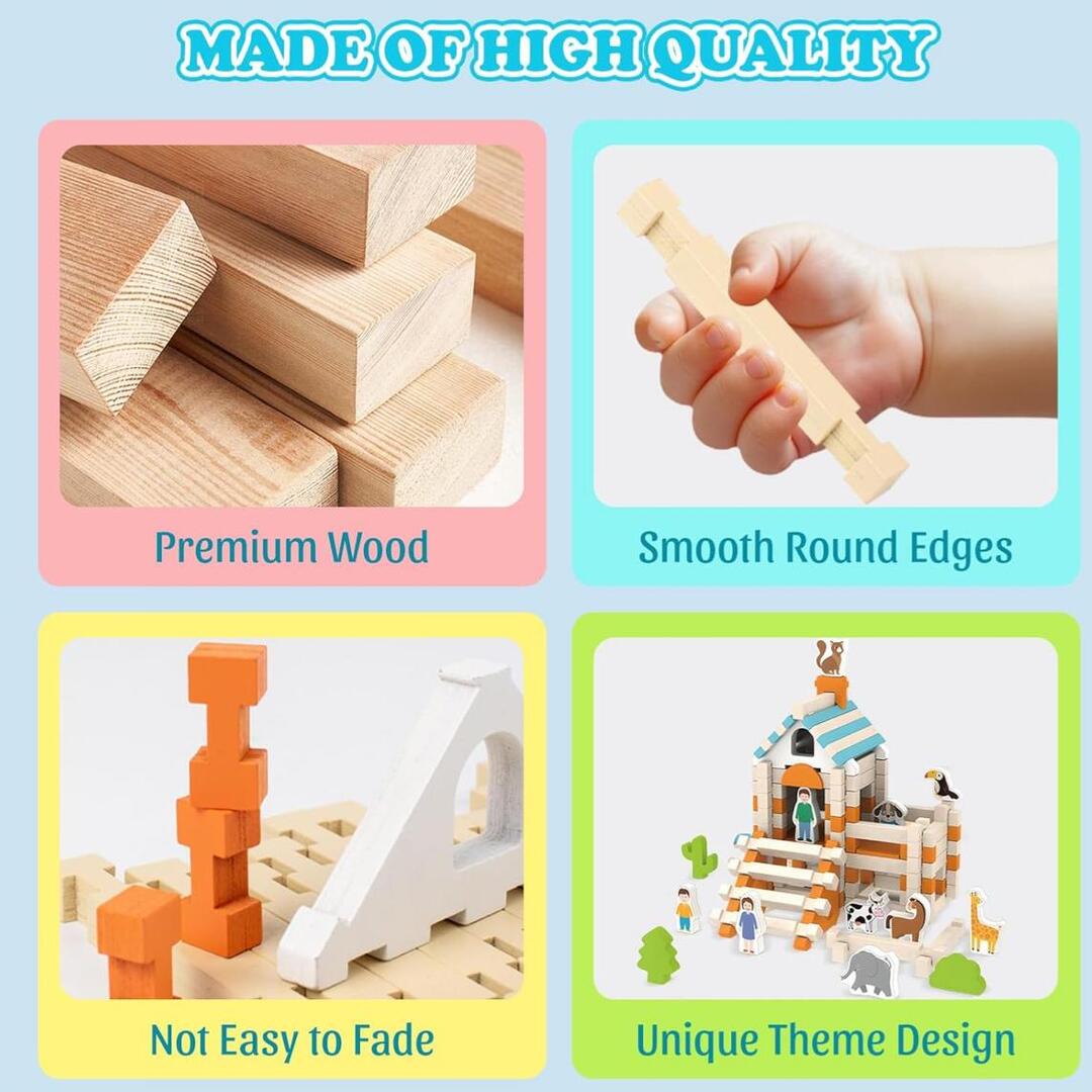 MontiBlocks | Houten Montessori Bouwblokken voor Creatief en Natuurlijk Spel
