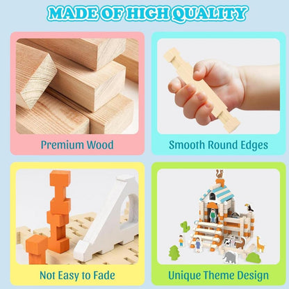MontiBlocks | Houten Montessori Bouwblokken voor Creatief en Natuurlijk Spel