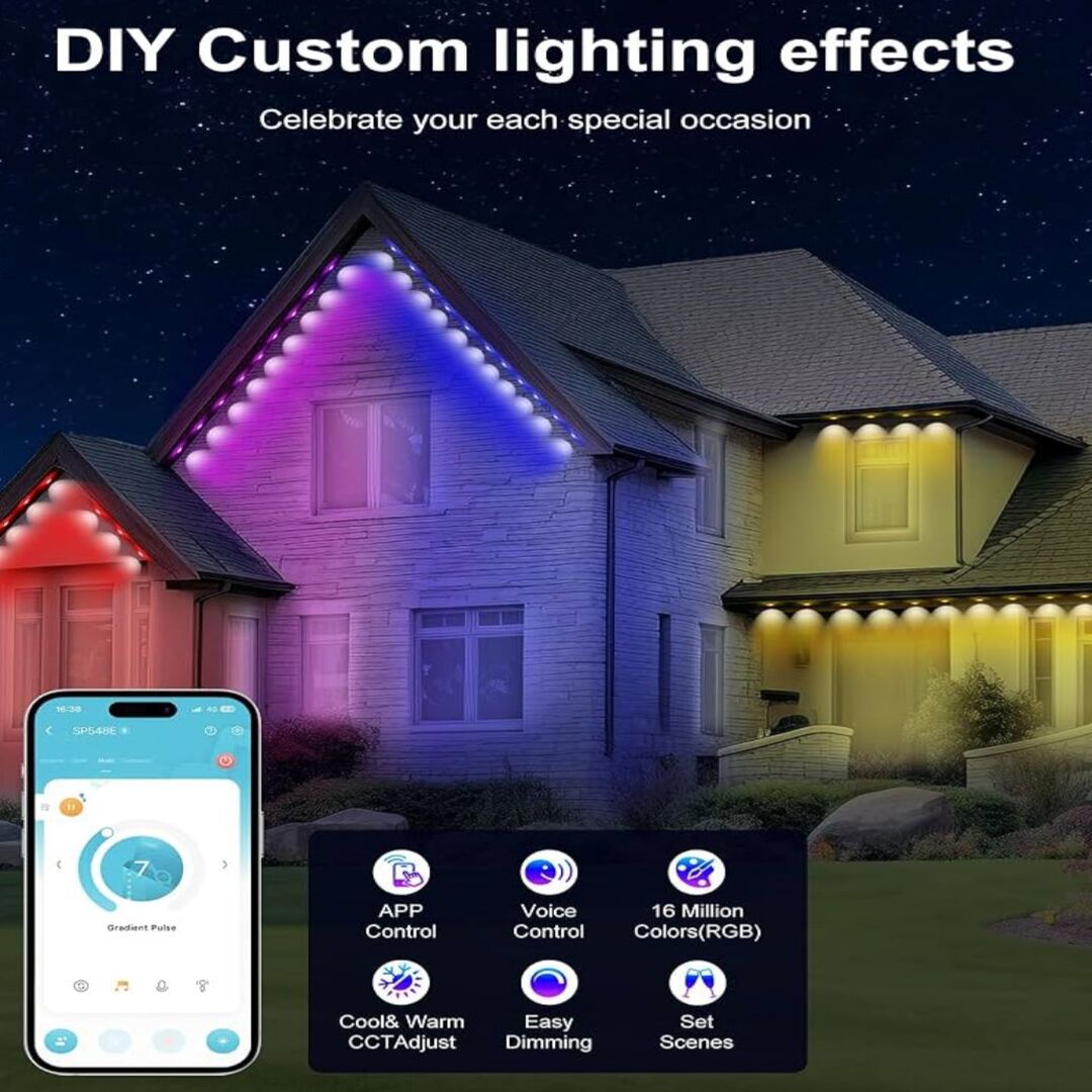 GlowBright | Duurzame LED Buitenverlichting met Flexibele Kleurinstellingen