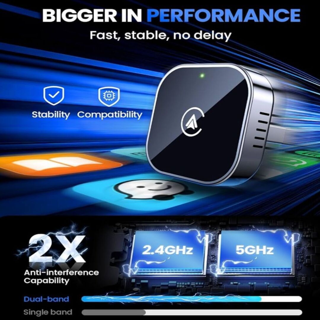 DriveSync | Slimme Adapter voor Directe Draadloze CarPlay & Android Auto