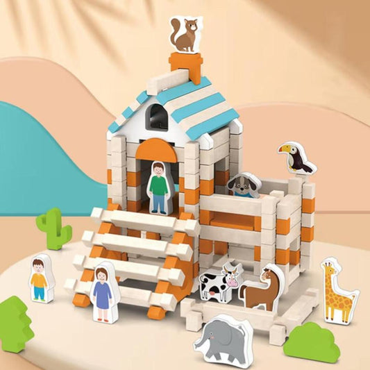 MontiBlocks | Houten Montessori Bouwblokken voor Creatief en Natuurlijk Spel