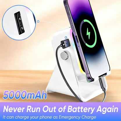 AeroTune | 5-in-1 Draagbare Speaker met Inductiegeluid, Oplaadfunctie en LED-sfeerlicht