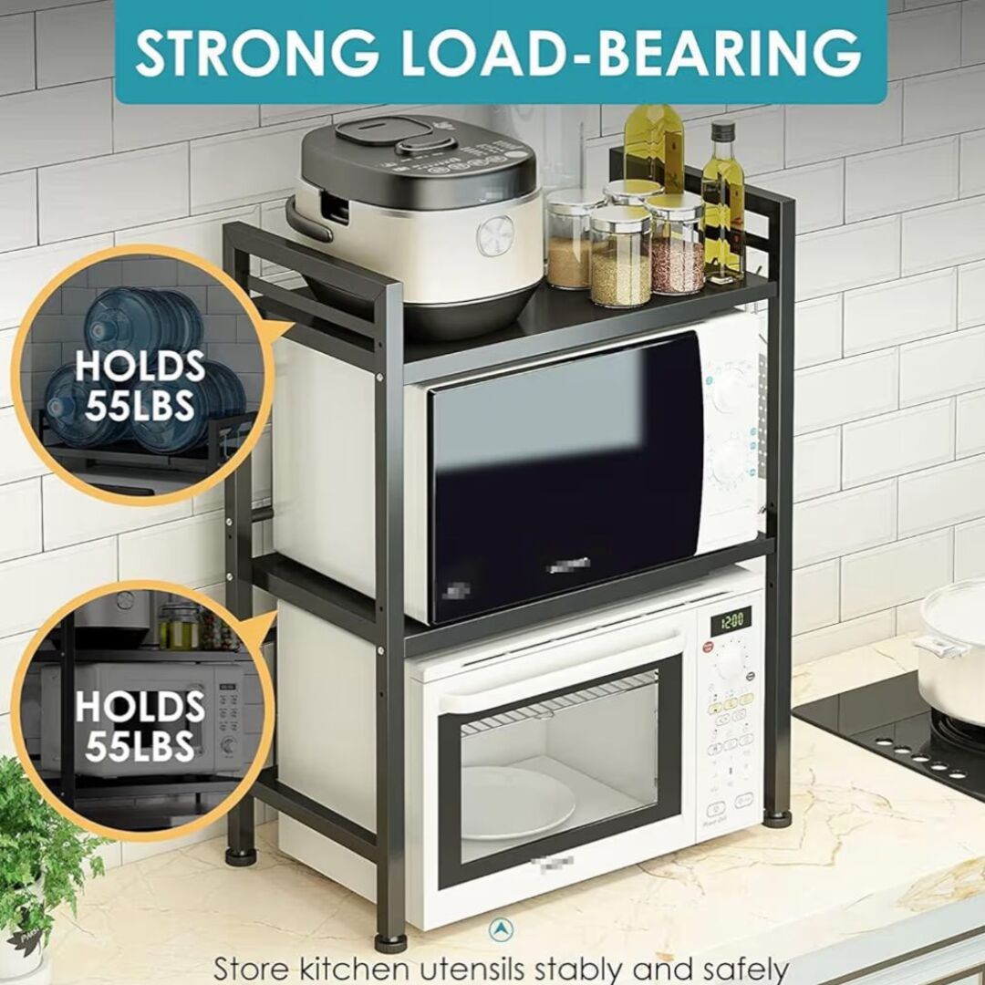 SpaceMax | Uitschuifbaar Rek voor Magnetron en Keukenorganisatie