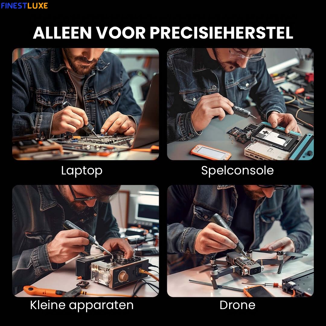 TechTorque | 181-delige Elektrische Schroevendraaier Set met Oplaadbare Batterij