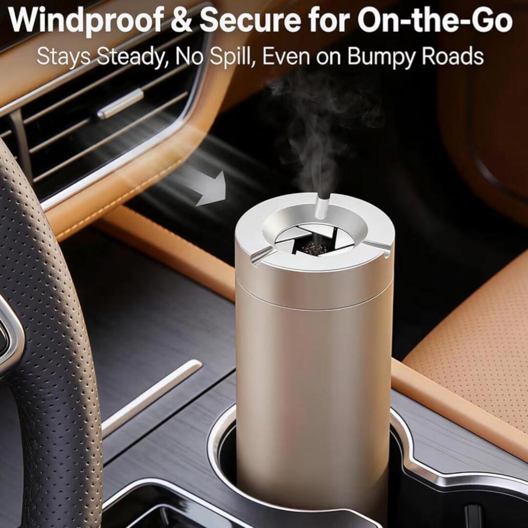 SafeAsh | Duurzame Draaideksel Asbak voor Auto en Thuis