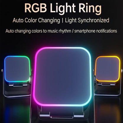 AeroTune | 5-in-1 Draagbare Speaker met Inductiegeluid, Oplaadfunctie en LED-sfeerlicht