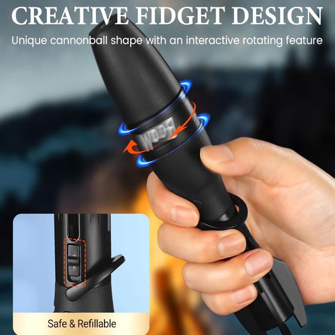 SpinTorch | Creatieve Raket-Aansteker met Draaimechanisme en Krachtige Vlam