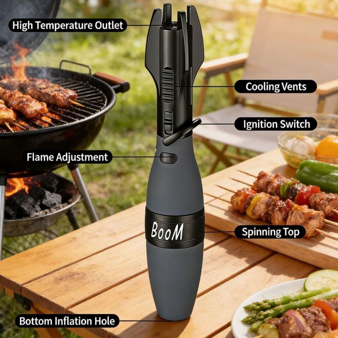 SpinTorch | Creatieve Raket-Aansteker met Draaimechanisme en Krachtige Vlam